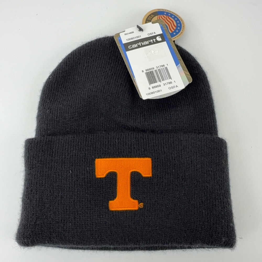 Carhartt Tennessee Volunteers College Series Beanie Black 2010s USA NWT NOS OSFA